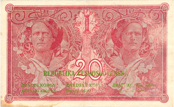 20 Koruna 1919 P 024 - back