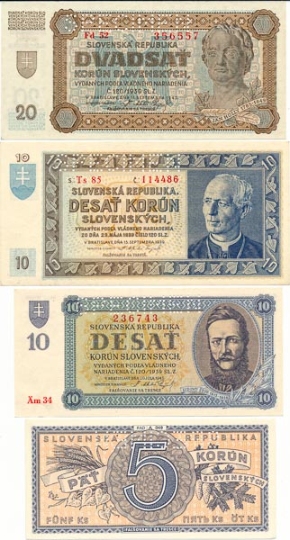 Lot of banknotes (4 pcs) - front