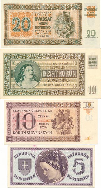 Lot of banknotes (4 pcs) - back