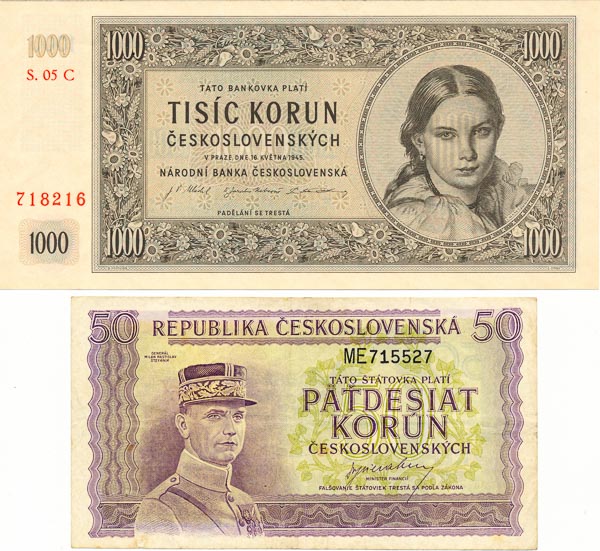 Lot of banknotes (5 pcs) - front