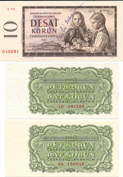 Lot of banknotes (5 pcs) - back
