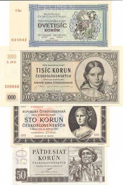 Lot of banknotes (4 pcs) - front