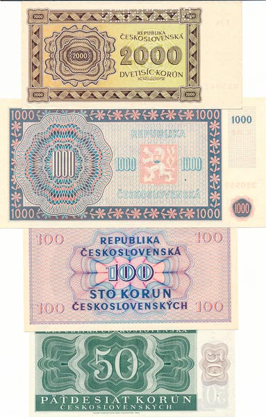 Lot of banknotes (4 pcs) - back
