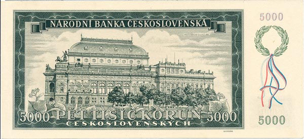 5000 Koruna 1945 s. 13 A - back