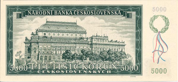 5000 Koruna 1945 s. 23 A - back