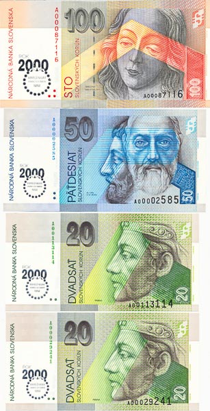 Lot of banknotes (4 pcs) - front