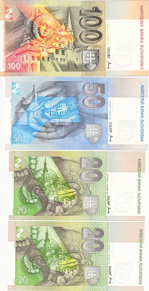 Lot of banknotes (4 pcs) - back
