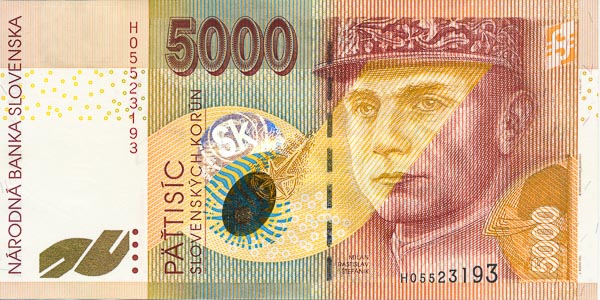 5000 Koruna 1999 H - front
