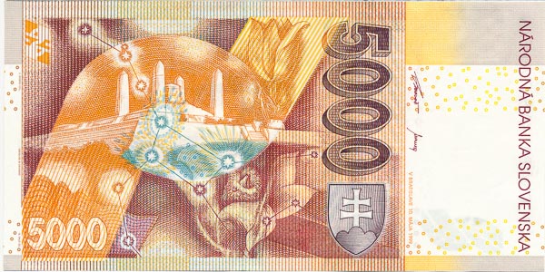 5000 Koruna 1999 H - back