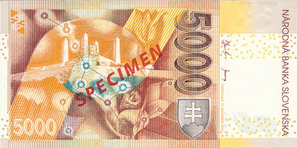 5000 Koruna 2003 H (annulus) - back