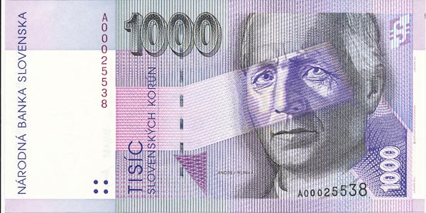 1000 Koruna 1993 A - front