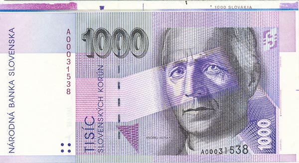 1000 Koruna 1993 A - front