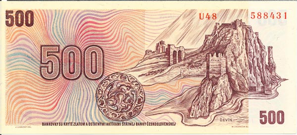 500 Koruna 1973/1993 U 48 - back