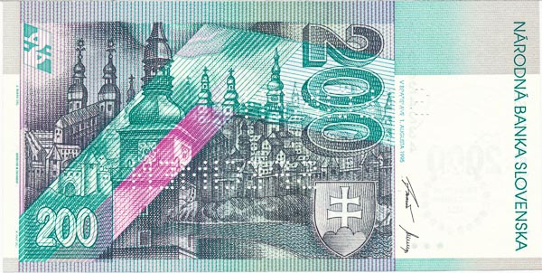 200 Sk 1995 A (bankovní vzor) - revers