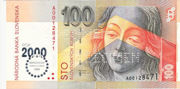 100 Sk 1993 A (bankovní vzor) - avers