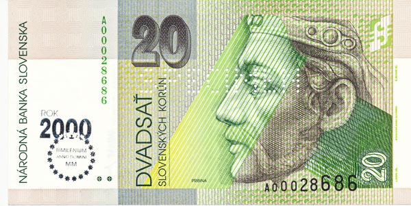 20 Sk 1993 A (bankovní vzor) - avers