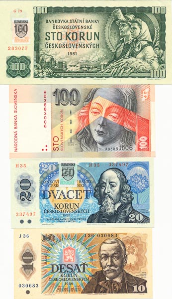 Lot bankovek (4 ks) - avers