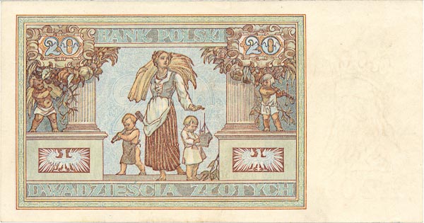 20 Zloty 1931 DK - back
