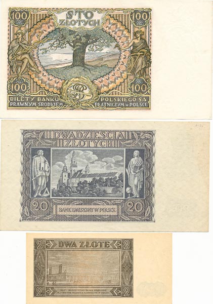 Lot of banknotes (3 pcs) - back