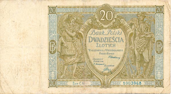 20 Zloty 1929 CN - front