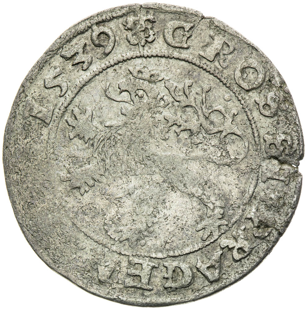 Prague Groschen 1539 - back