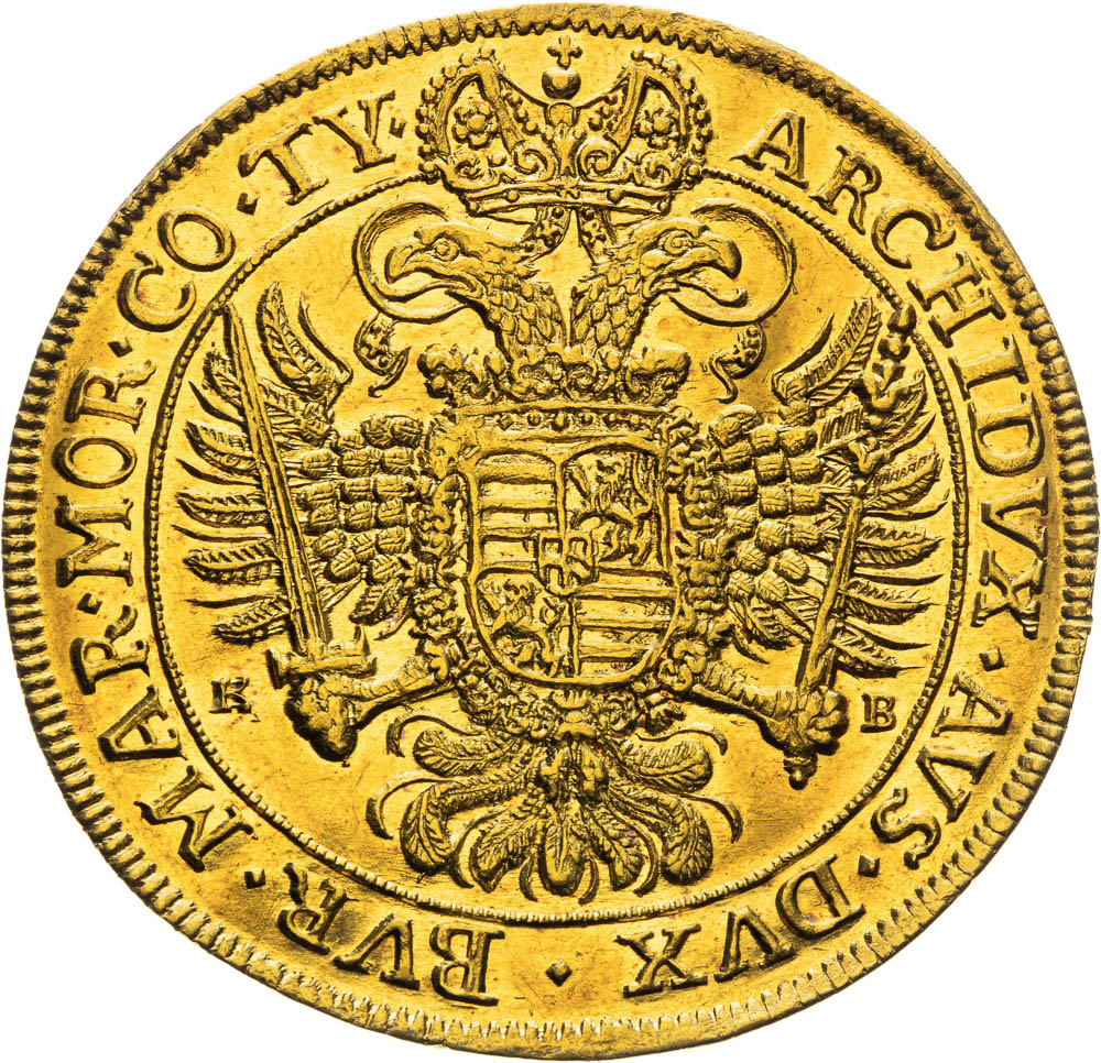 10 Ducats 1668 - back