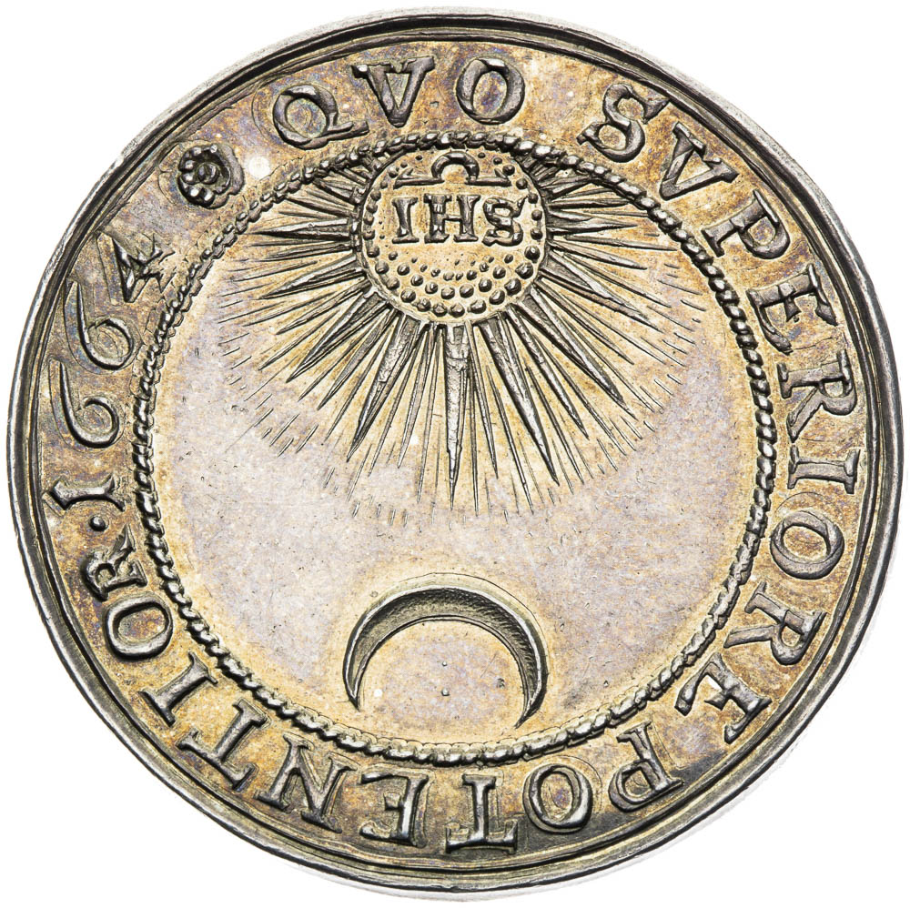 Silver medal 1664 - back