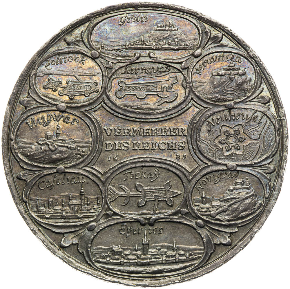 Silver medal 1685 - back
