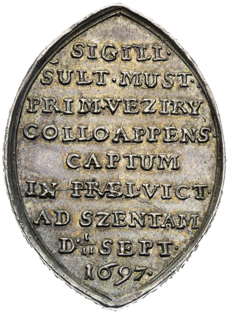 Silver medal 1697 - back