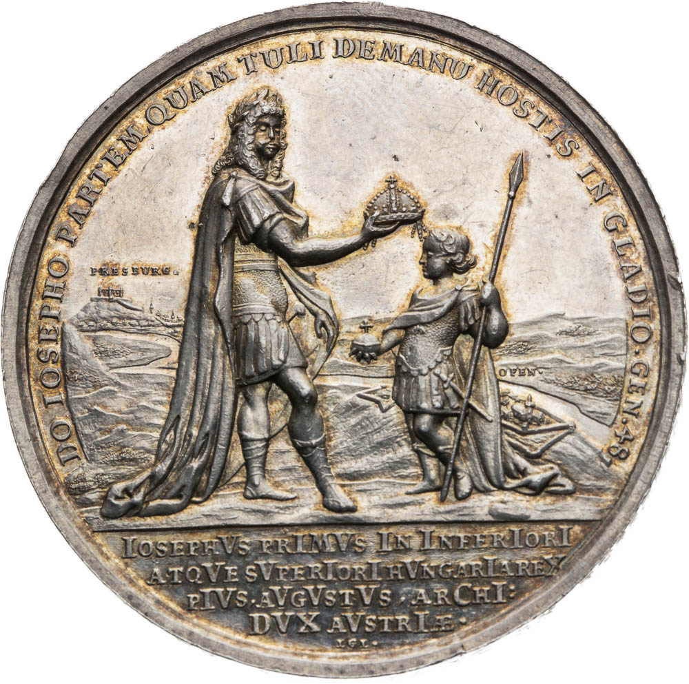 Silver medal 1687 - back