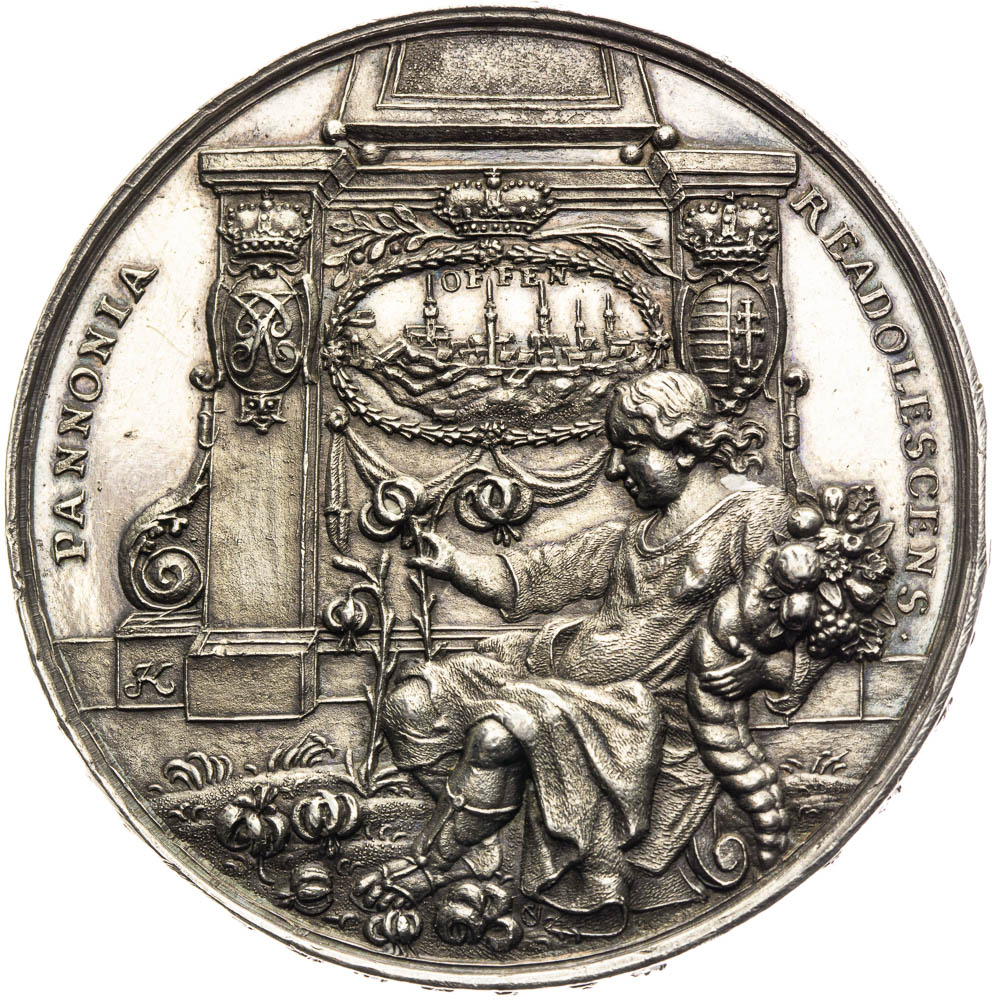 Silver medal 1687 - back
