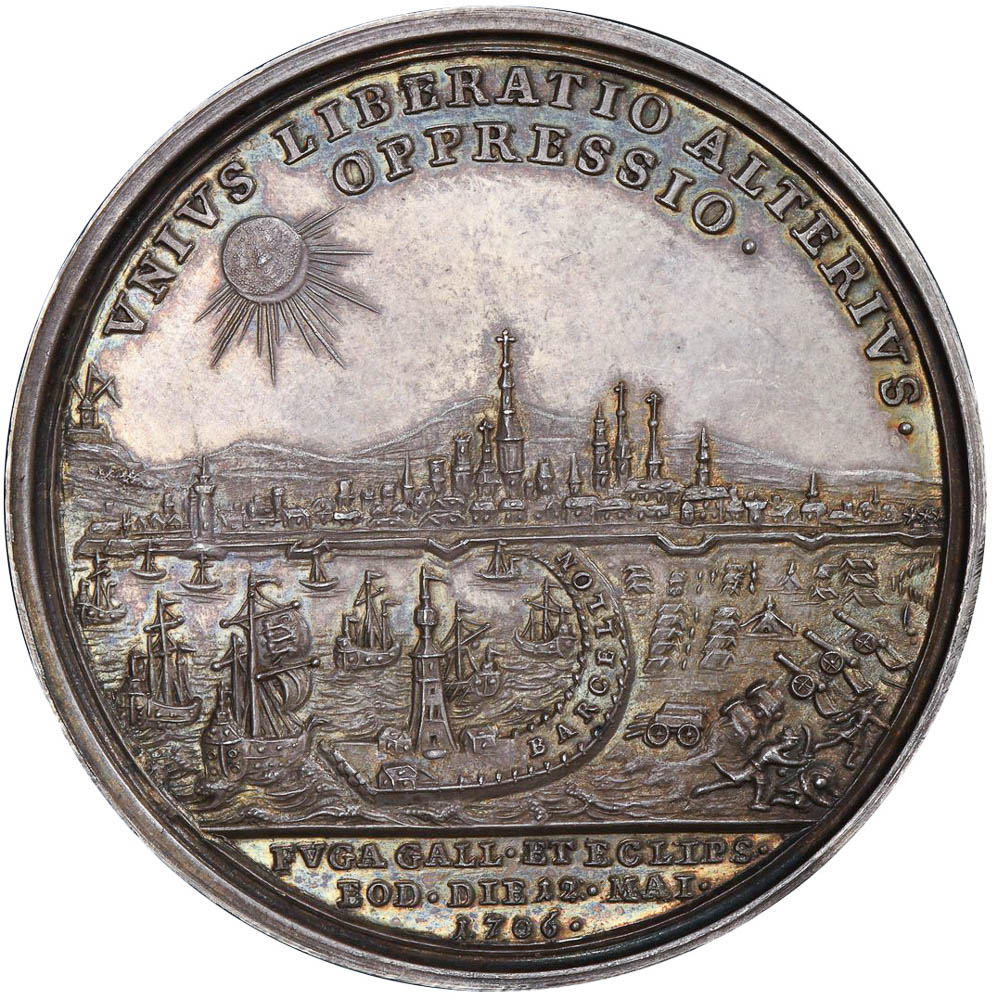 Silver medal 1706 - back