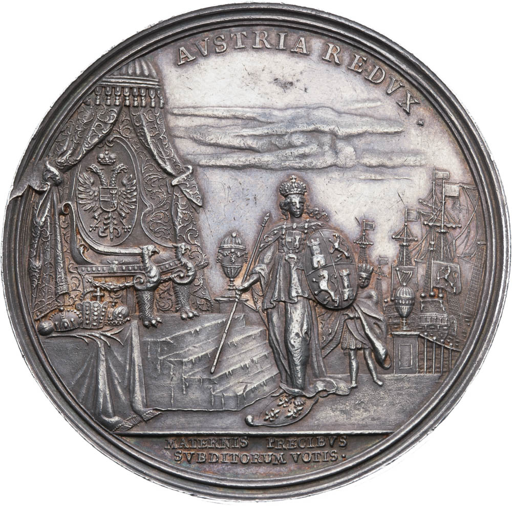 Silver medal 1711 - back