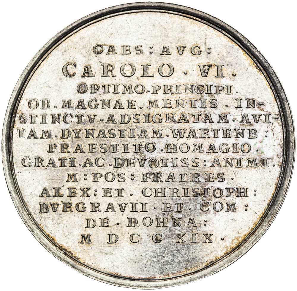 Silver medal 1719 - front
