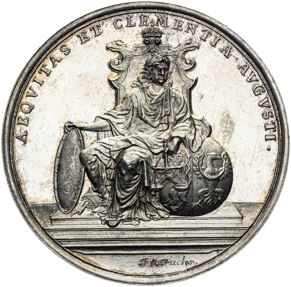 Silver medal 1719 - back