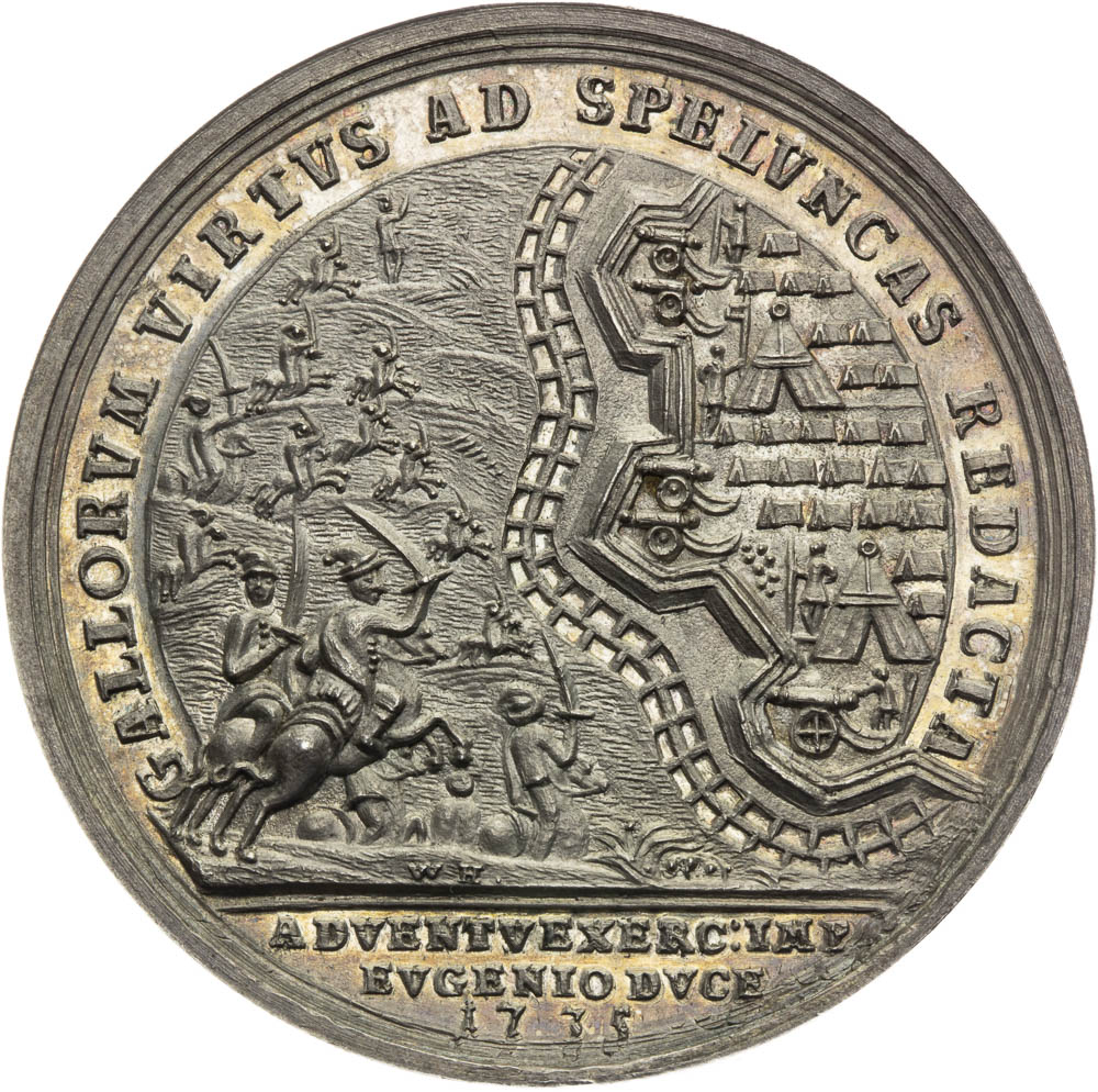 Silver medal 1735 - back