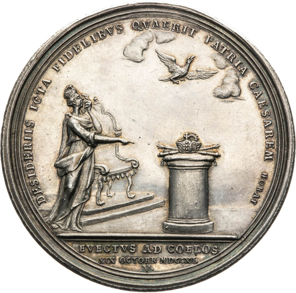 Silver medal 1740 - back