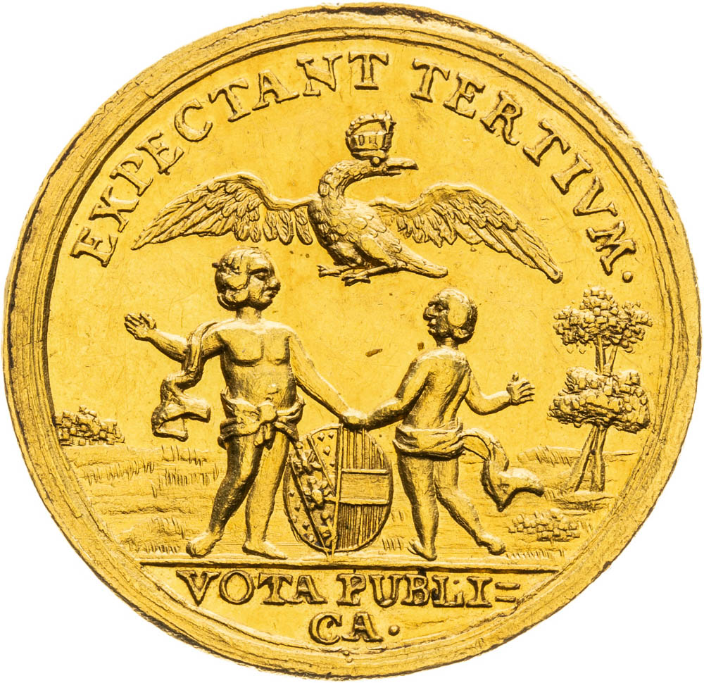 Gold medal (1747) (1 Ducat) - back