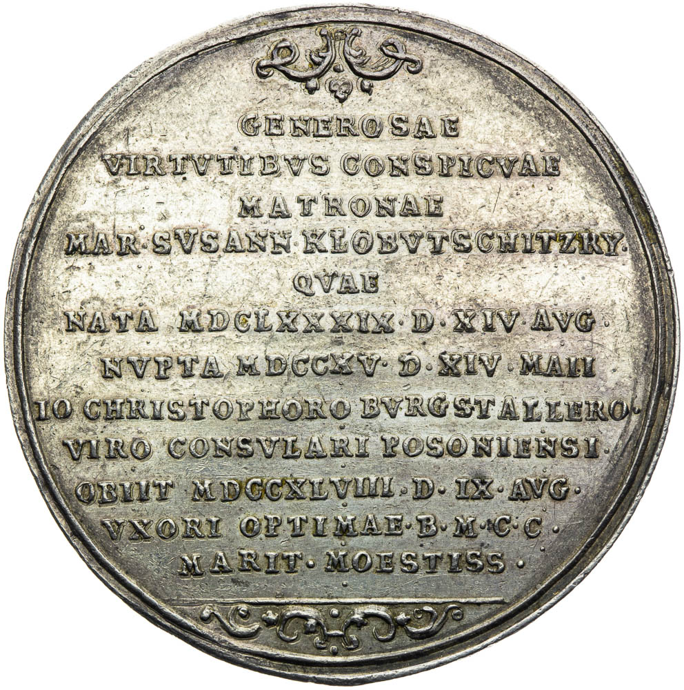 Silver medal 1748 - back