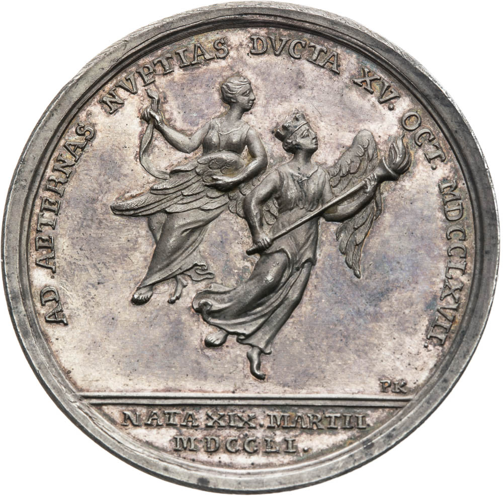 Silver medal 1751 - back
