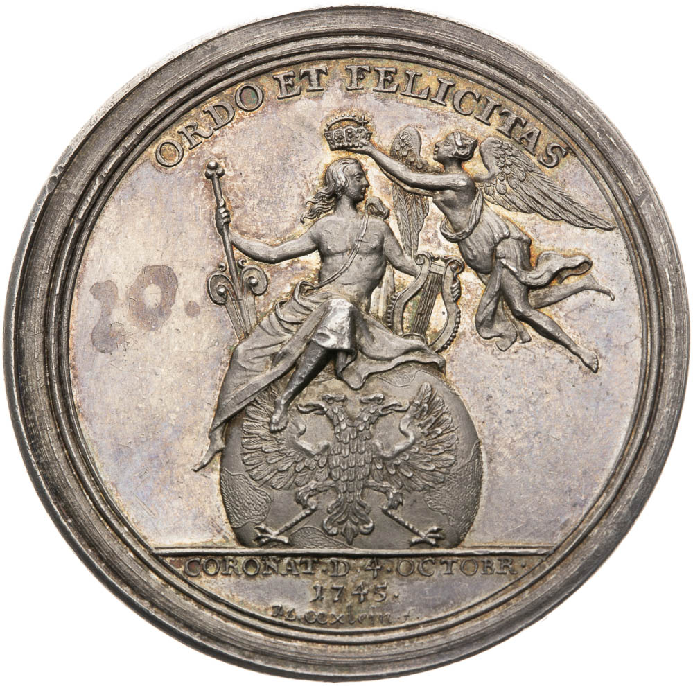 Silver medal 1745 - back