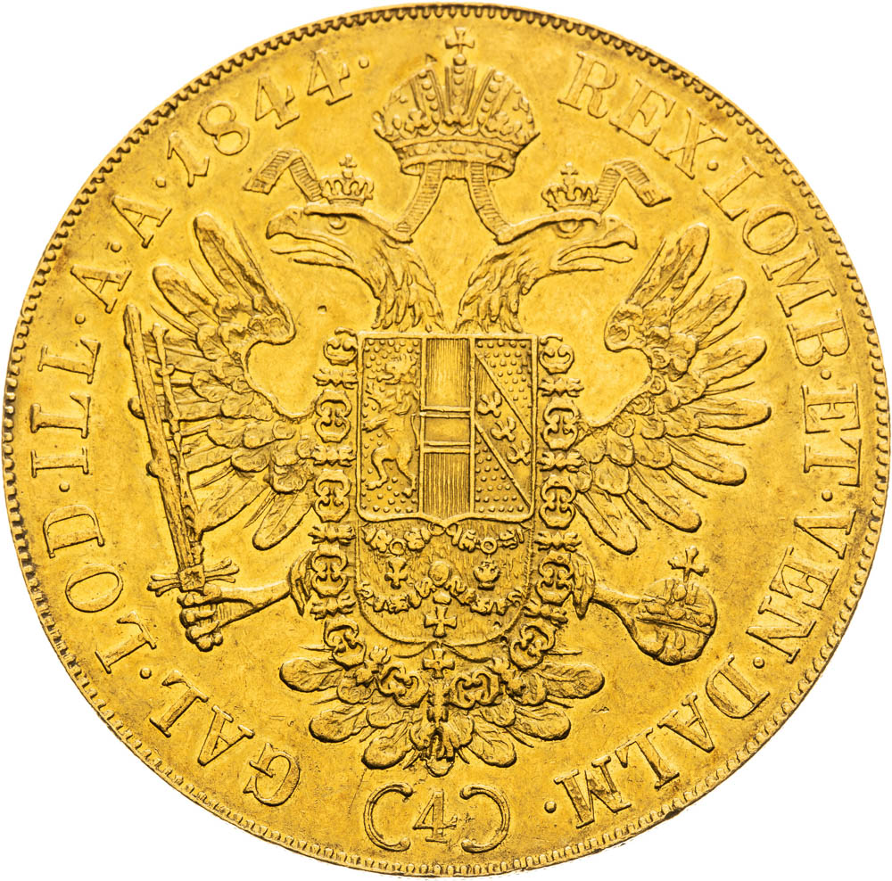 4 Ducats 1844 - back