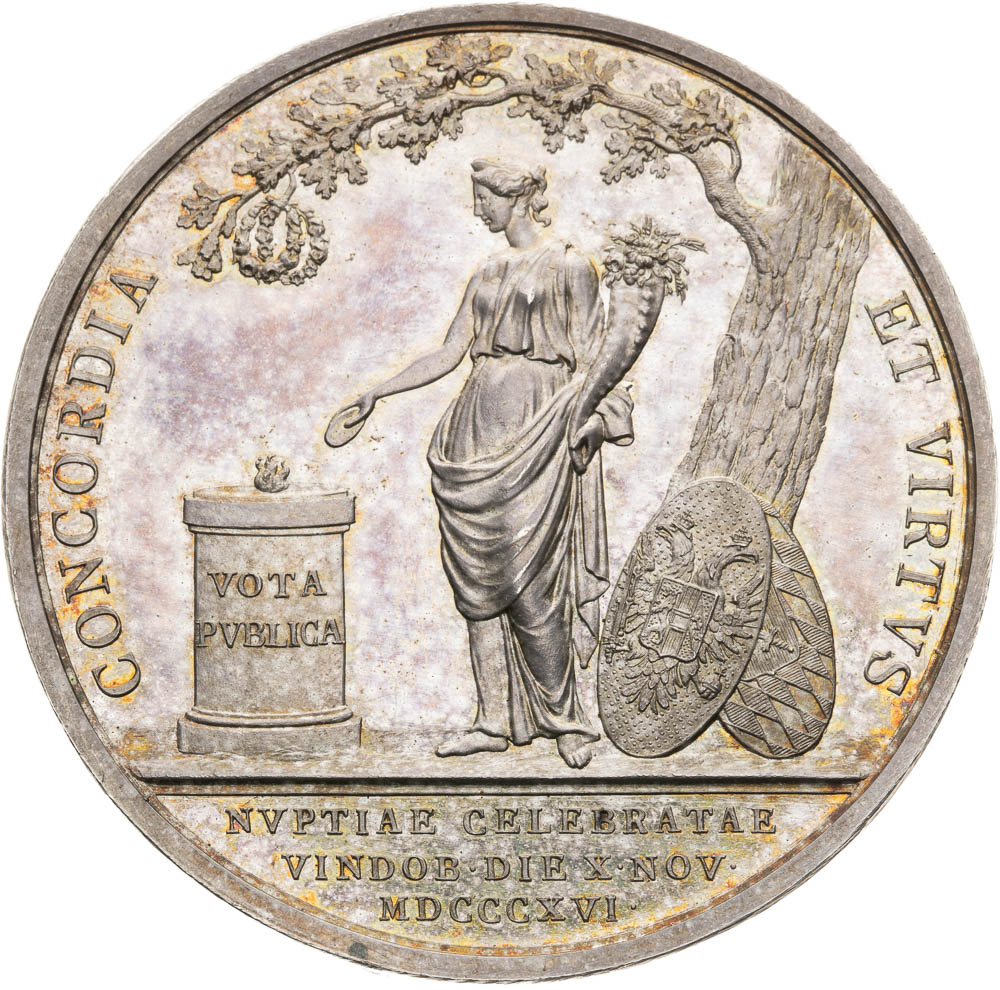 Silver medal 1816 - back