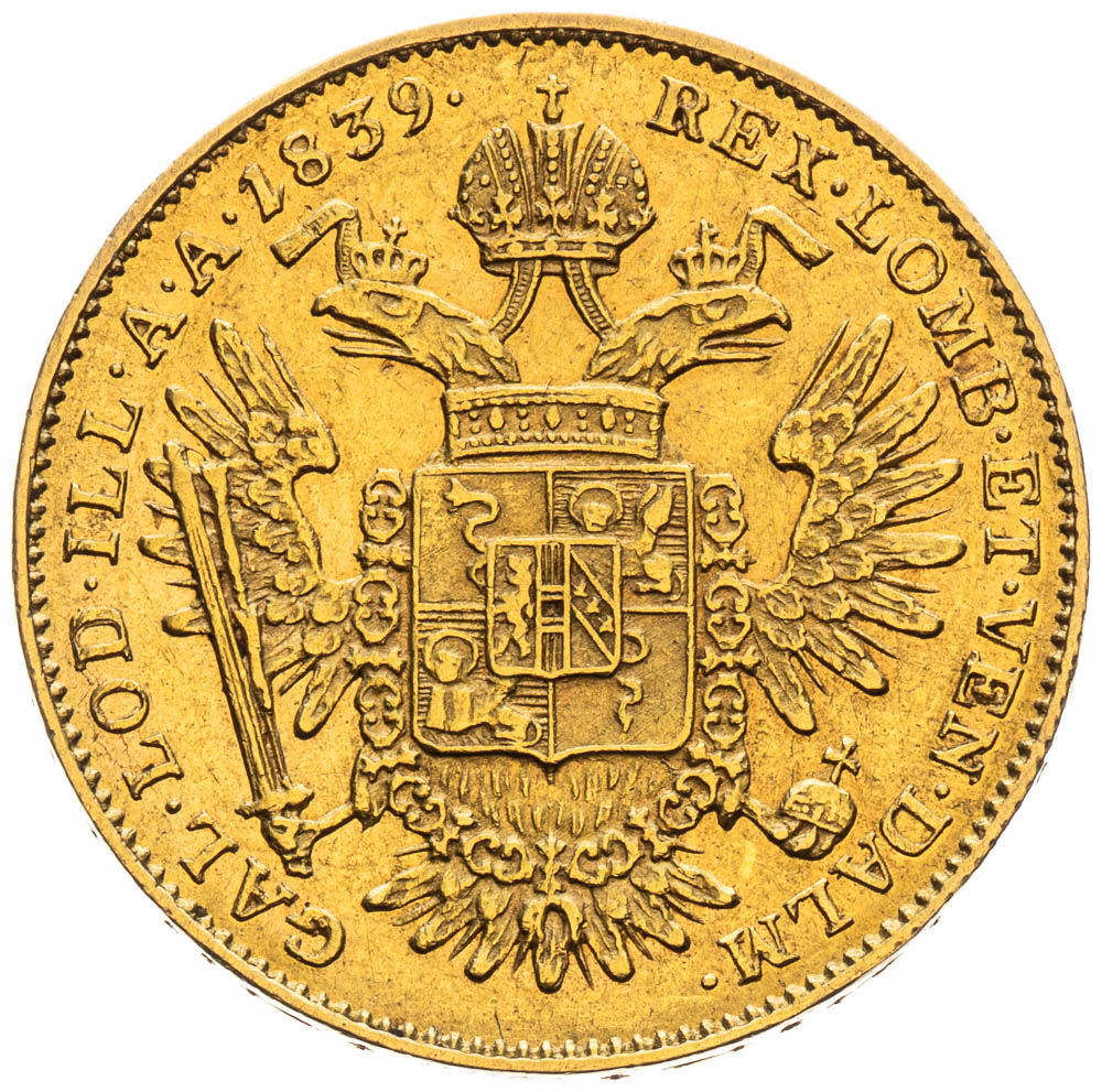 1/2 Souverain d'Or 1839 - back