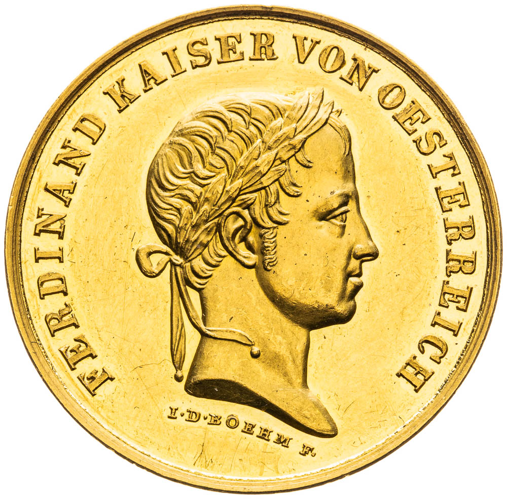 Gold Medal 1838 (3 Ducats) - front