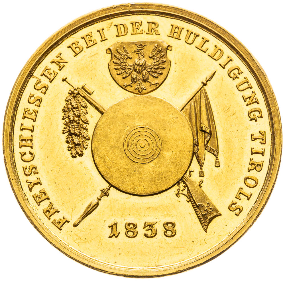 Gold Medal 1838 (3 Ducats) - back