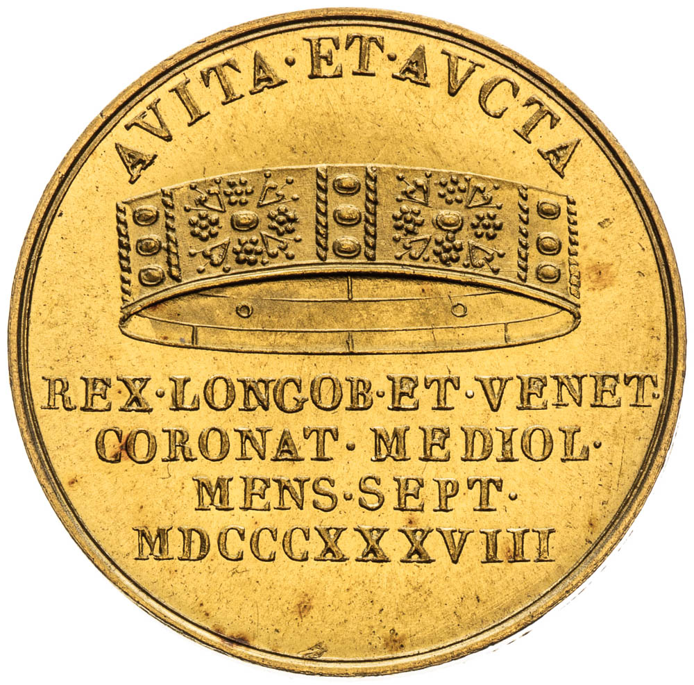 Gold Token 1838 (1 1/2 Ducats) - back