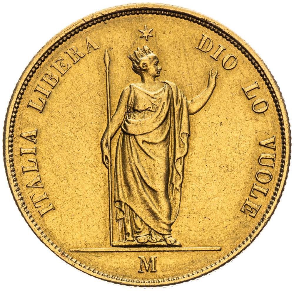 40 Lira 1848 - front