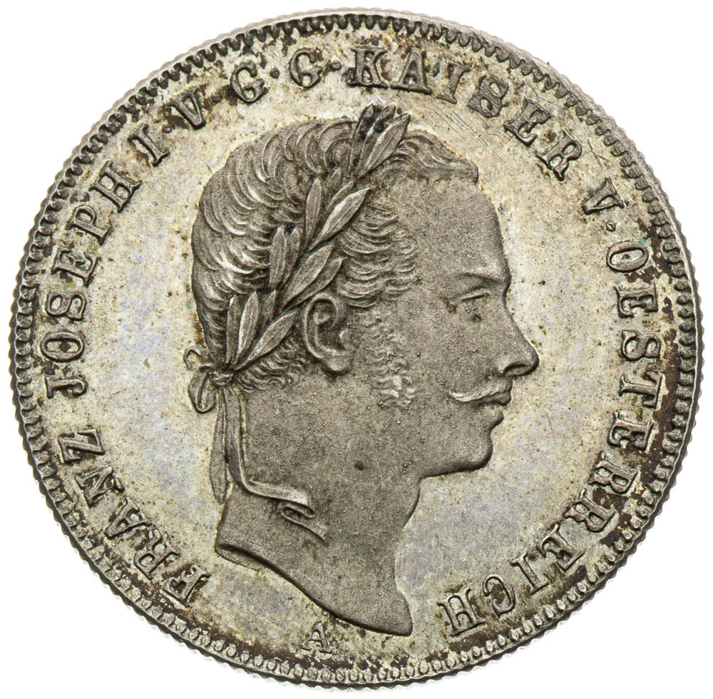 10 Kreutzer 1858 (pattern strike) - front