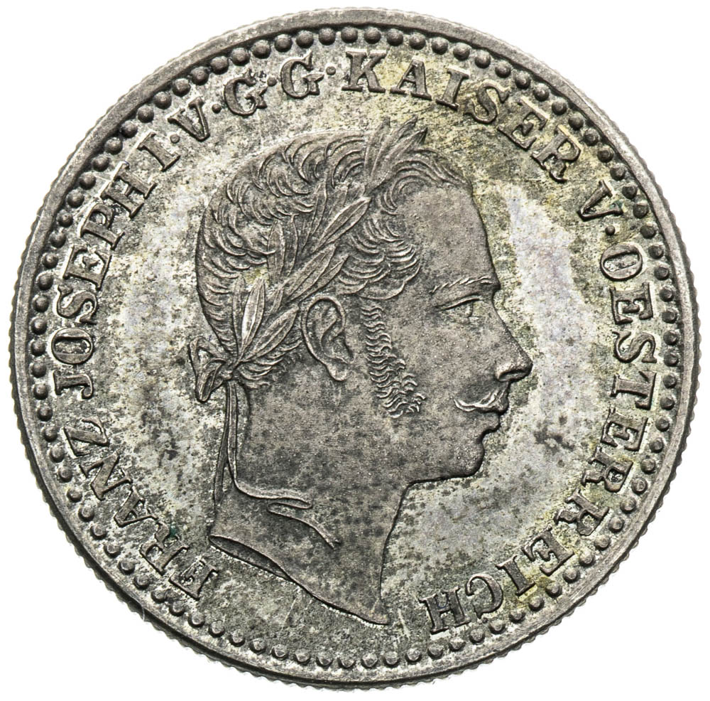 10 Kreutzer 1858 (pattern strike) - front